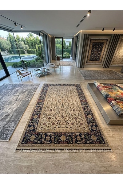 DMR İpek El Dokuma Halı,Viskon Halı, Yün Halısı Salon, Oturma Odası Halısı