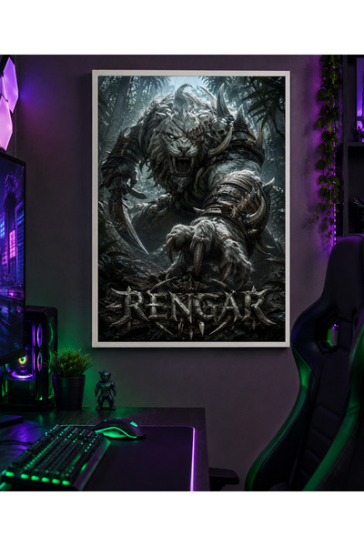 Miutic Print Studio Tablou Gaming League of Legends – Rengar, Prădătorul Supr...