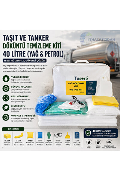 Taşıt Ve Tanker Döküntü Temizleme Kiti 40 Litre (yağ Ve Petrol) . BMPBM2256