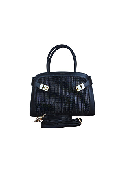 dukidasoturkiye Duki Daso Black Straw Look Women's Hand and Shoulder Bag |   ...