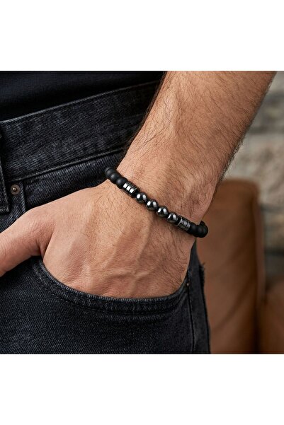 toptanhanem Special Design Matte Black Onyx and Colorful Natural Stone Detail...