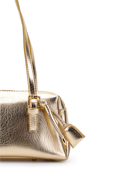 minebag Double Compartment Belt Detailed Women's Shoulder Bag Venus Gold