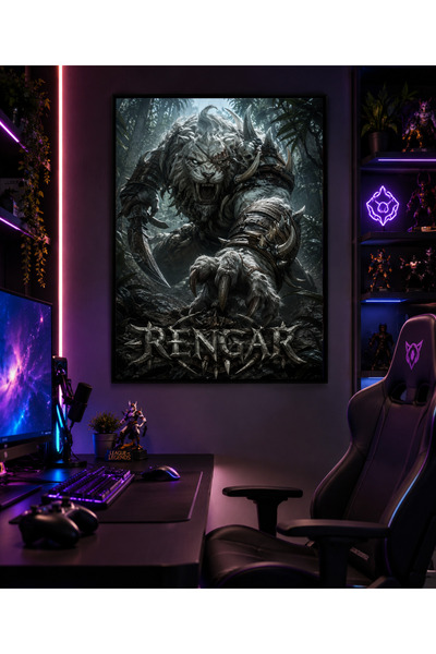 Miutic Print Studio Tablou Gaming League of Legends – Rengar, Prădătorul Supr...