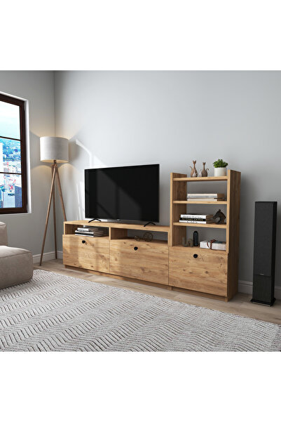 IRMAK MOBİLYA Çok Amaçlı Modern Raflı ve Dolaplı Uğur TV Ünitesi / Çok Amaçlı Konsol