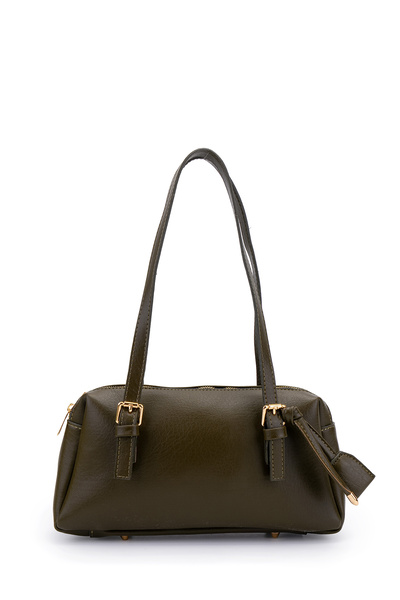 minebag Double Compartment Belt Detailed Women's Shoulder Bag Venus Khaki