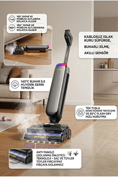 Tineco Floor One S9 Artist Steam Kendi Kendini Temizleyen Buharlı Islak Kuru ...