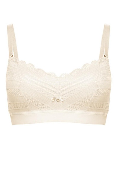Agio Sutien bralette fara sarma, Agio, Poliamida/Elastan, Bej, Marimea 65D