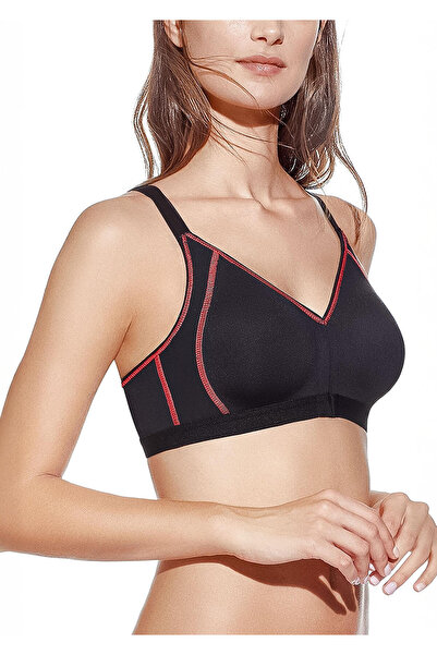 SELENE Sutien Sportiv Nora, Negru, 75B, Fără Arcuri, Spate Sportiv