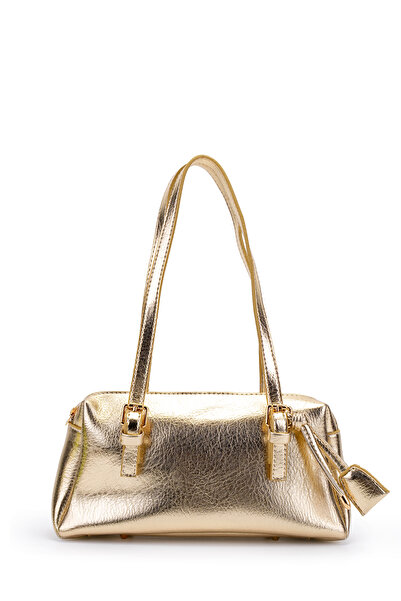 minebag Double Compartment Belt Detailed Women's Shoulder Bag Venus Gold