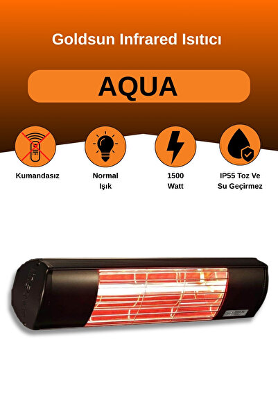 GOLDSUN Aqua 1500 Watt GSA15 Kumandasız Suya Dayanıklı Elektrikli İnfrared Is...