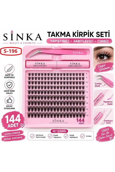 SİNKA Takma Kirpik 144 Anime Model Set Halinde
