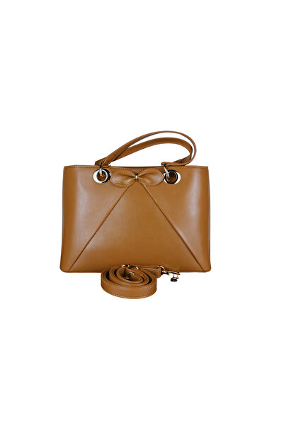dukidasoturkiye Duki Daso Women's Hand and Shoulder Bag with Camel Hair Bow D...