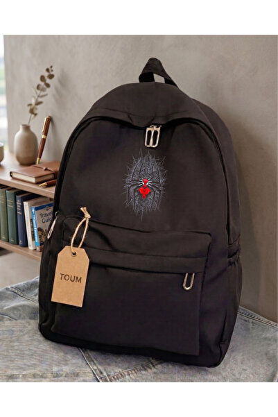 Toum Spider Printed School, Course, Course Backpack