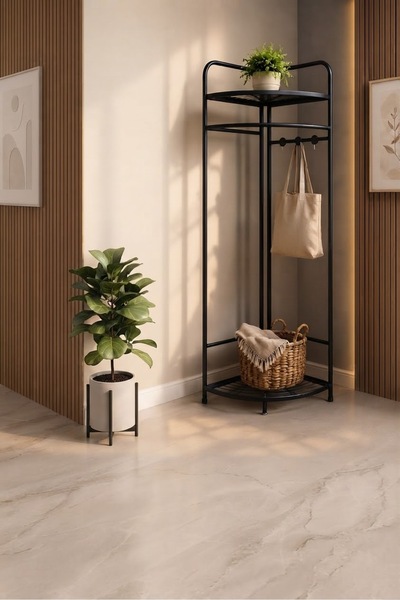 AR HOME حامل زاوية معدني ومشبك تعليق