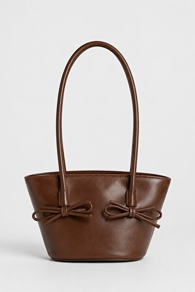 Paul Brand Lorin Bowknot Detailed Soft Leather Look Large Volume Women's Shou...