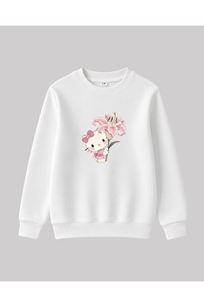 haha Hoodless Sweatshirt with Hello Kitty Print for Girls