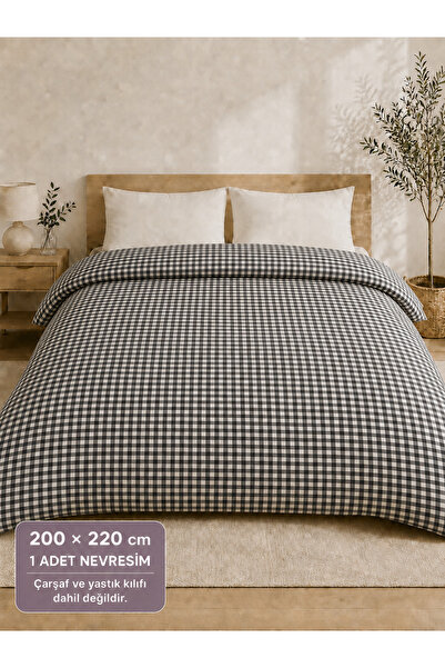 İQON (1 Piece Only Duvet Cover) Double Black Pöti