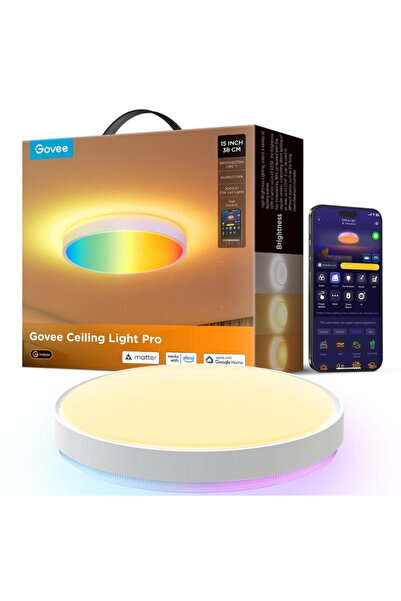Govee Plafonieră inteligentă rotundă de 15 inch RGBICWW + RGBICWW