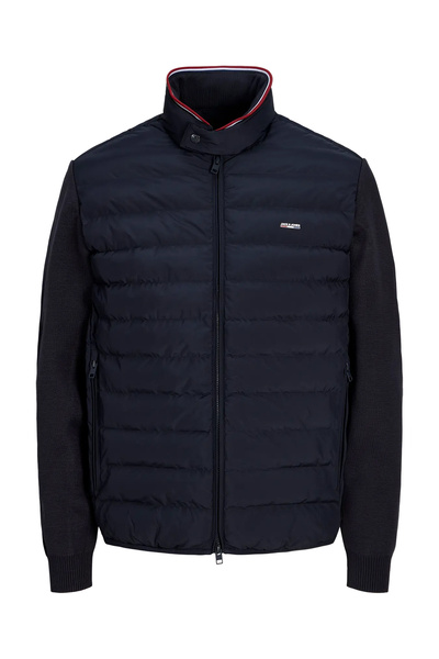 Jack & Jones Men's Jprblugarry Knitted Sleeves Stand Collar Jacket Coat 12303...