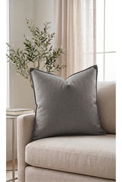 Pyramid Home Single Linen Throw Pillow Cover - Decorative Pillowcase - Linen ...