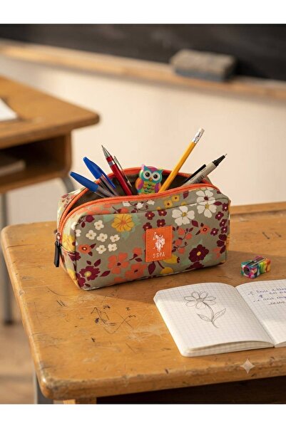 U.S. Polo Assn. Single Compartment Pen Holder Pencil Case Plklk26021 Floral P...