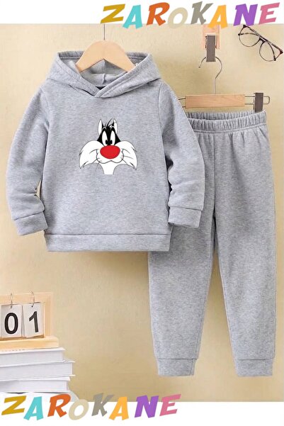 ZAROKANE Yandan Car Printed Winter Children's Hooded Cotton Insulated Tracksu...