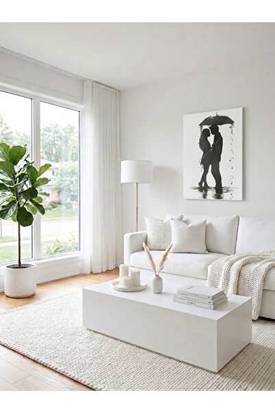 ROMANTİK YAĞMUR TABLOSU - 50 X 69( KAPLAMALI MDF üzerine Dotting Yöntemi İle )