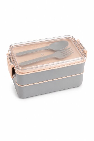 Hevia Home Storage Container & Lunch Box - 2-Layer Lunch Box Set (with Spoon ...