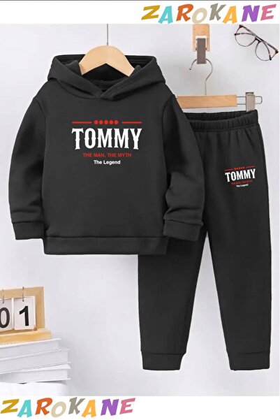 ZAROKANE Tommy Yazi Printed Winter Children's Hooded Cotton Insulated Tracksu...