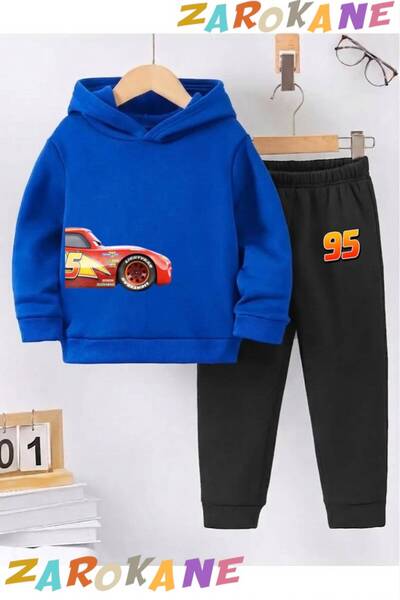 ZAROKANE Yandan Car Printed Winter Children's Hooded Cotton Insulated Tracksu...