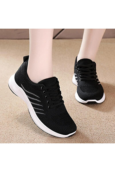 dorbe Women's Black Cutout Chunky Lace-Up Sneakers