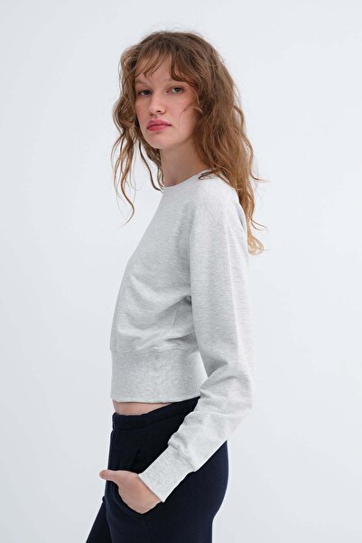 Addax Bisiklet Yaka Modal Sweatshirt S05035