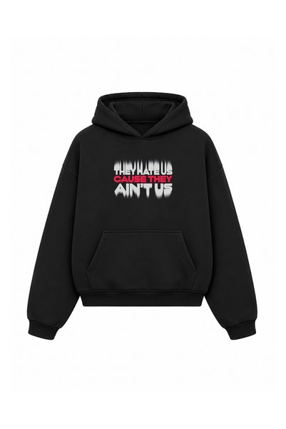 Grafftee Clothing هودي مطبوع عليه عبارة "يكرهونا لأنهم ليسوا مثلنا" - هودي كب...