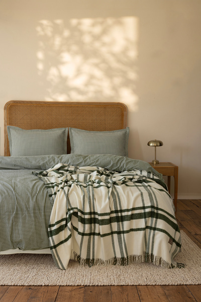 First Choice Bavori Double Blanket & Duvet Cover Set Green