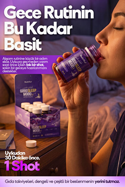 Nutriful Çarkıfelek ve Karadut Özü İçeren Good Sleep Mood Shot 10x30ml