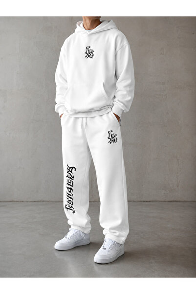 COMANCHERO Unisex Gothic Legend La Printed Winter Baggy Tracksuit Set
