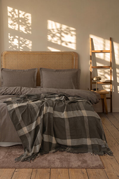 First Choice Alura Double Blanket & Duvet Cover Set Brown