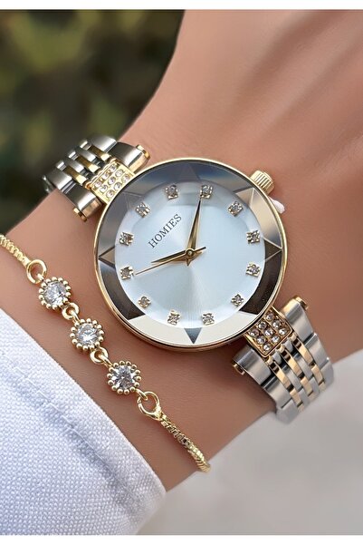 Homies Women's Steel Cord Stone Watch with Special Box - Bracelet Gift Hm1Hts...