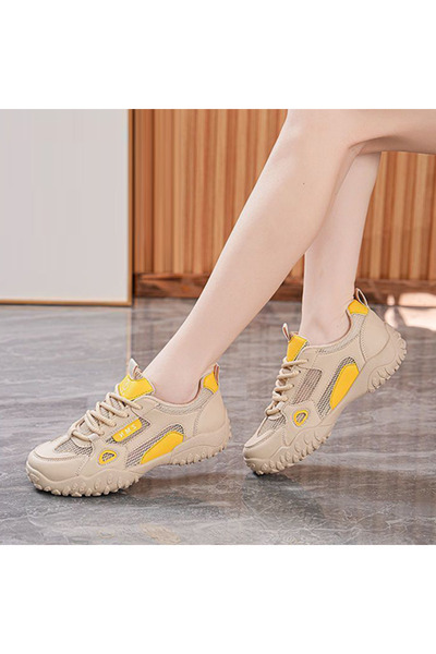dorbe Women's Mesh Sports Lace-Up Sneakers