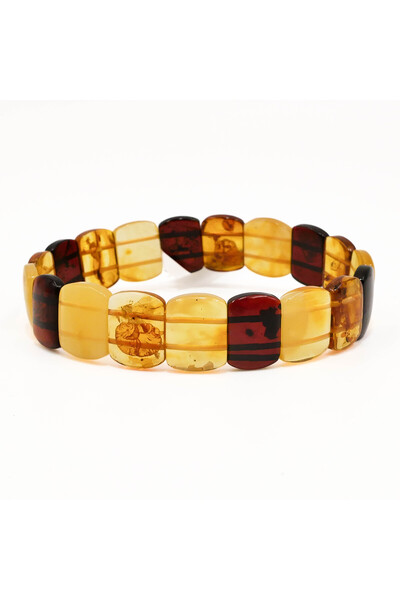 Generic Brand Mackintosh Amber Bracelet – Multicolor Square Beads 8.5g