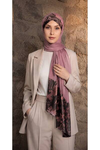 Differenza Twill Rose Fular Penye Şal - Gül Kurusu