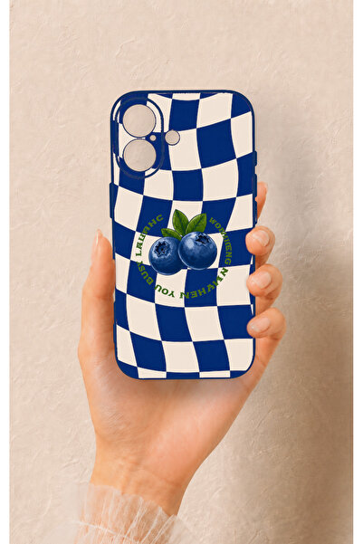 Vip Case iPhone 17 Uyumlu Yaban Mersini Desenli Silikon Kılıf