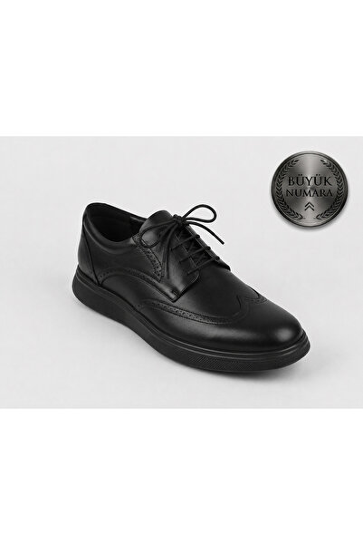 ERDOĞAN TULGAR Genuine Leather Orthopedic Large Size 45-46 Classic Black Men'...