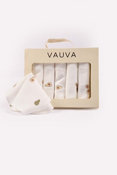 VAUVA %100 Pamuk Desenli Penye Bebek Ağız Mendil Seti - Yumuşak Dokulu Yenido...