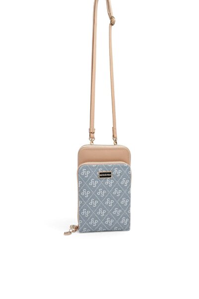 Silver Polo Blue - Ten Monogram Women's Phone Bag Sp1011