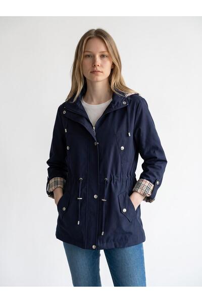 VETRE Women's Plus Size Spring Lacquer Trench Coat 80 cm