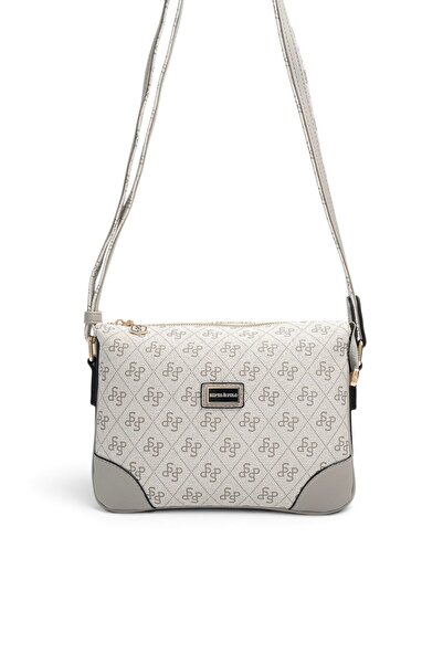 Silver Polo A.Gri - Gray Monogram Women's Crossbody Bag Sp784