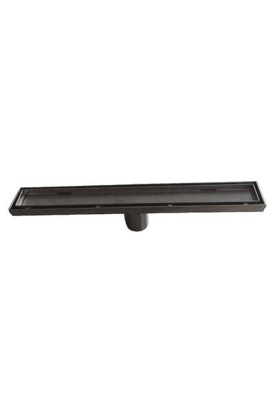 Milano Long Floor Drain Tilecover 500x70x90Mm Black Finish