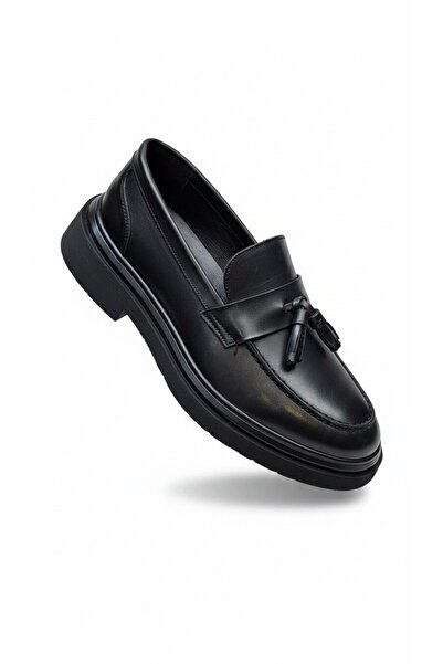 PAPATAY 8553 High Sole Genuine Leather Men's Classic Loafer Shoes Lace-Up Dai...