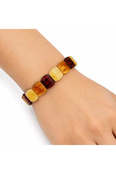Generic Brand Mackintosh Amber Bracelet – Multicolor Square Beads 14.5g